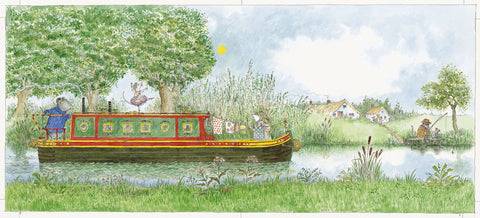 Angelina, Star of the Show .... on the canal barge.  Limited Edition Print