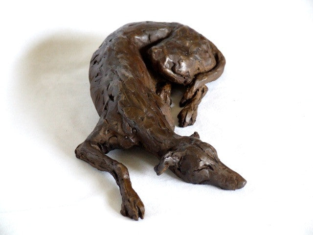 Sleeping Lurcher - Solid Bronze from an Edition of 12