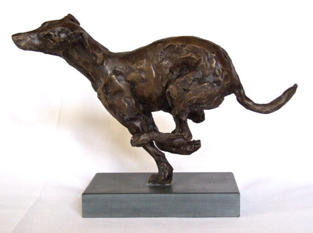 Running Lurcher - Solid Bronze from an Edition of 12