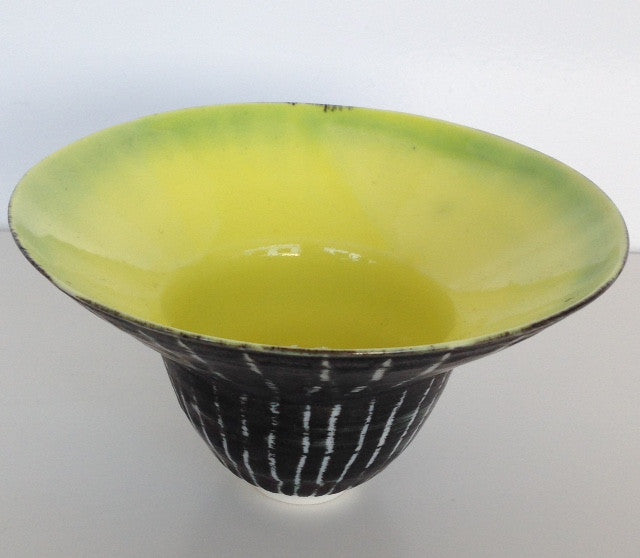 Small Moonlit Birch Bowl, Yellow with Lip